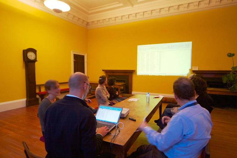 The AHSS Forth & Borders Cases Panel, meeting in the McWilliam Room (former Feast Room) of the Glasite Meeting House.